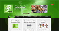Desktop Screenshot of ecoglobreciclaje.com