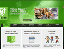 Tablet Screenshot of ecoglobreciclaje.com